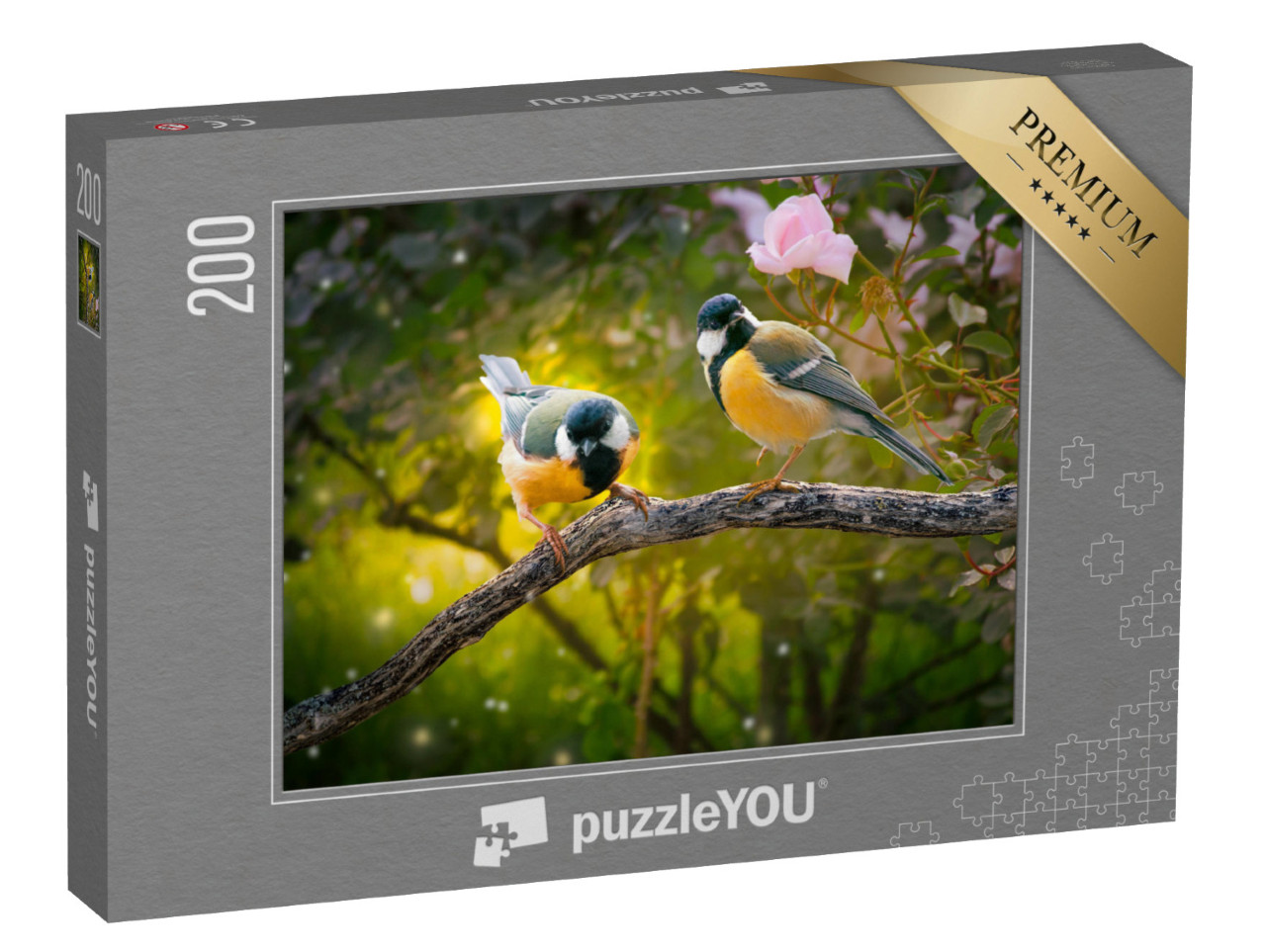 puzzle 200 dílků „Dvě velké kozy v pohádkovém lese“