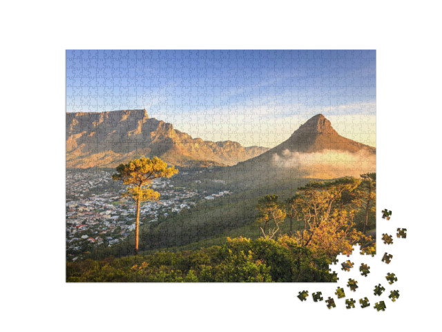 puzzle 1000 dílků „Lions Head Mountain v Kapském Městě, Jihoafrická republika“