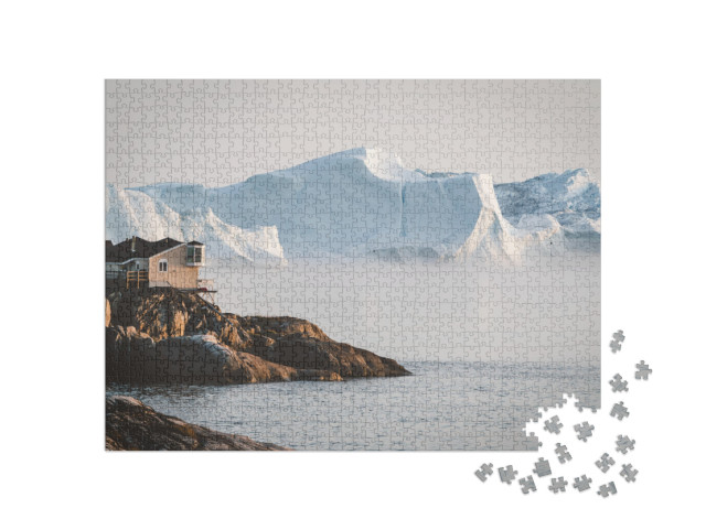 puzzle 1000 dílků „Ilulissat, arktické město při východu slunce, Grónsko“