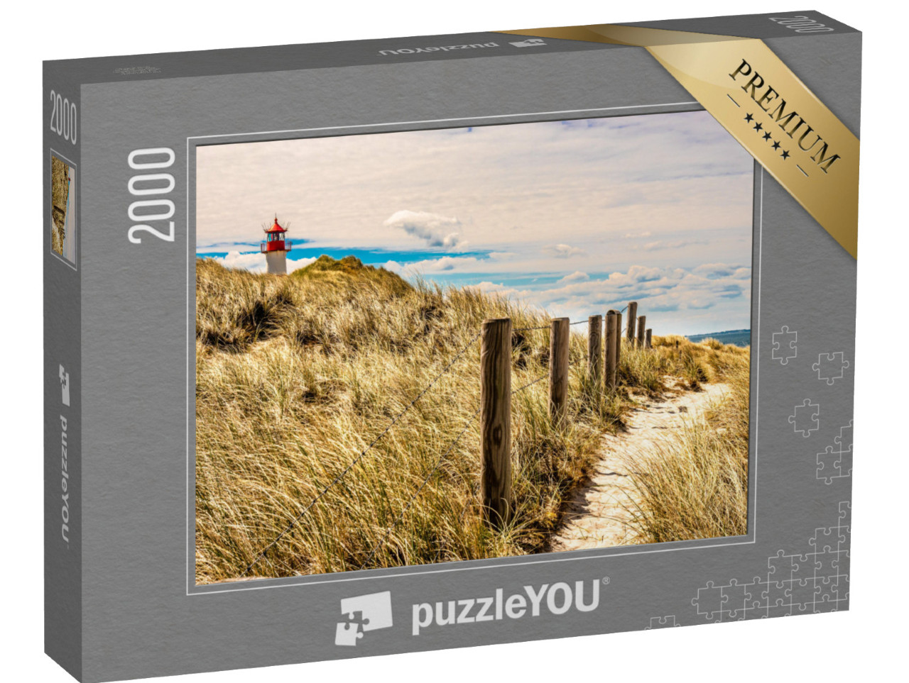 puzzle 2000 dílků „Maják na ostrově Sylt, Severní moře, Německo“