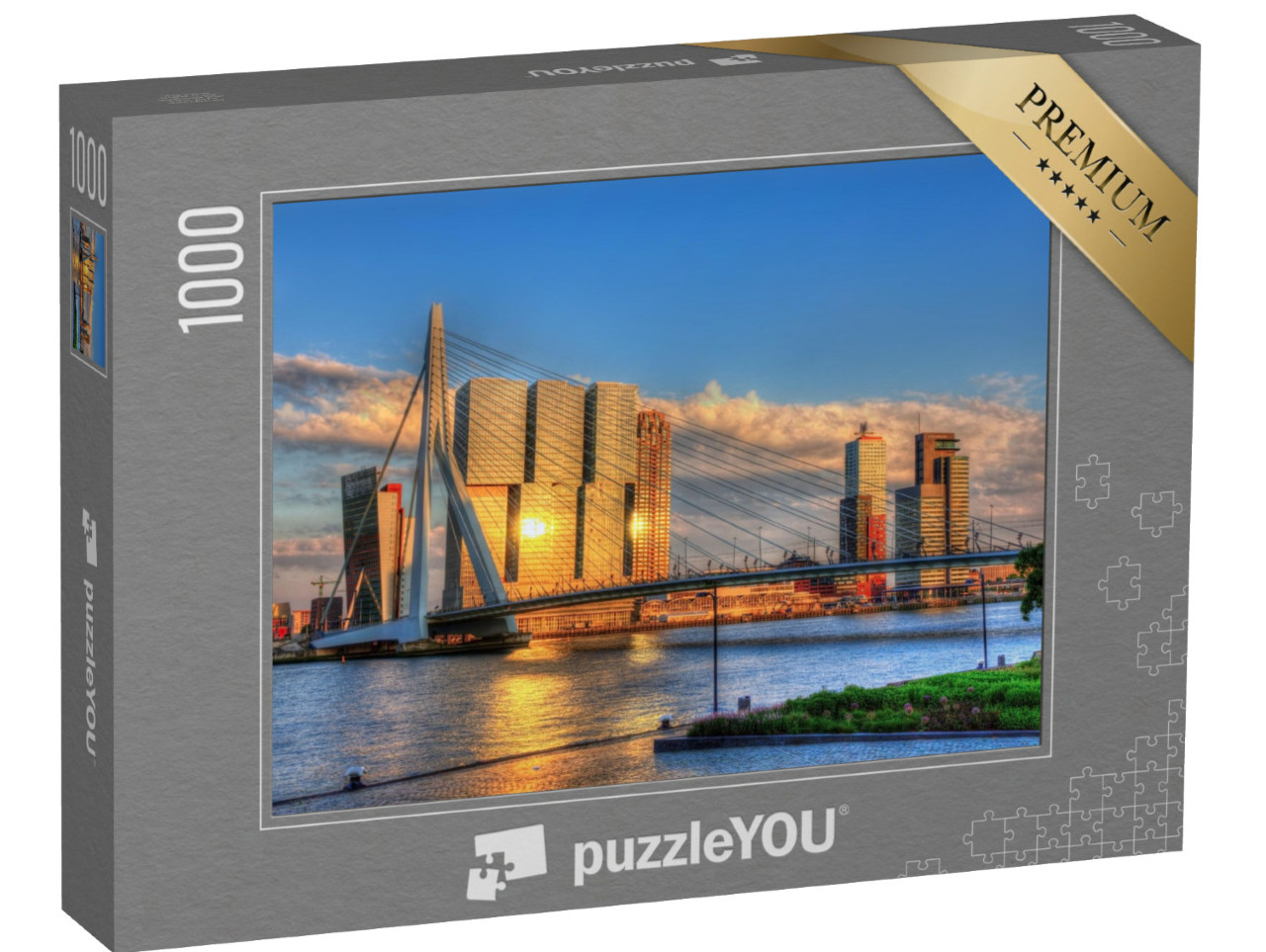 puzzle 1000 dílků „Pohled na Rotterdam, Nizozemsko“