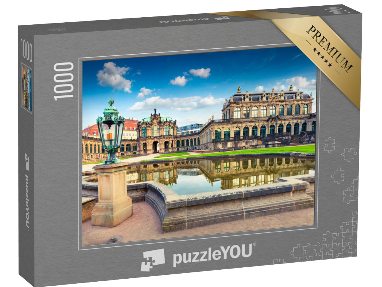 puzzle 1000 dílků „Drážďanský Zwinger ráno, Umělecká galerie, Sasko“