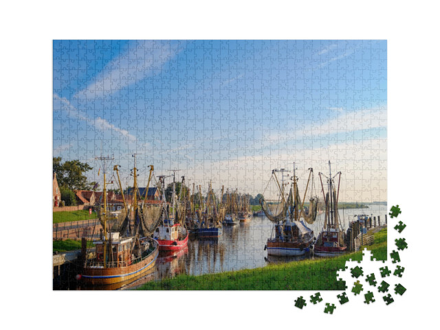 puzzle 1000 dílků XXL „Přístav Greetsiel, Německo“