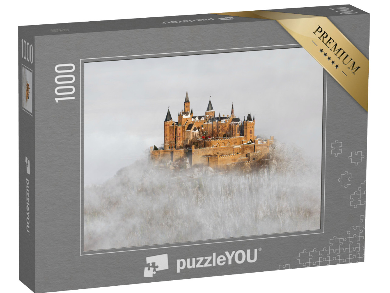 puzzle 1000 dílků „Zámek Hohenzollern nad mraky, Německo“