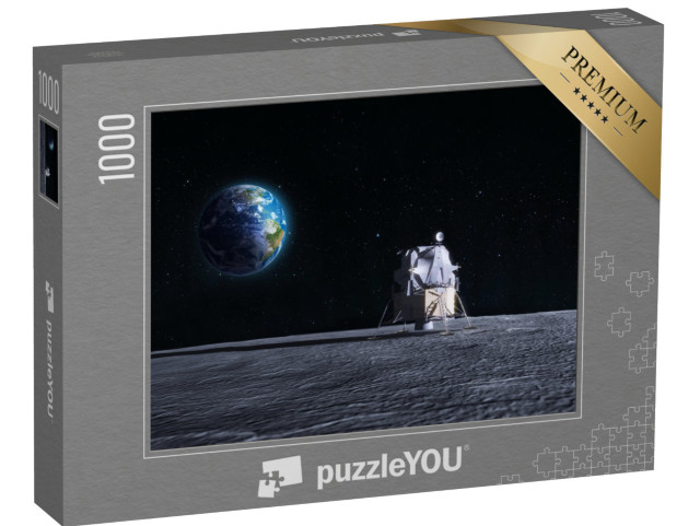 puzzle 1000 dílků „Lunární modul podle kosmické lodi mise Apollo“