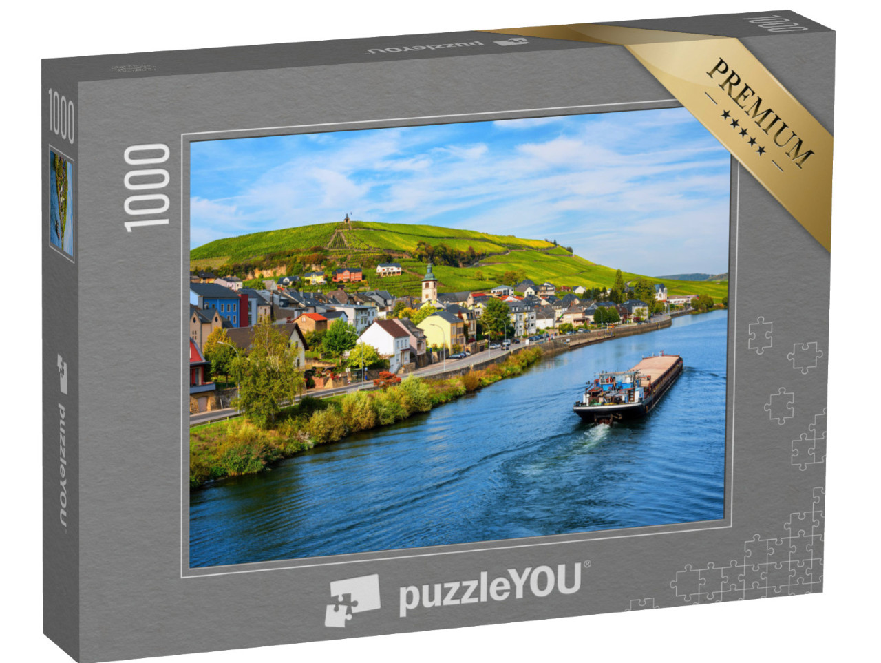 puzzle 1000 dílků „Moselle u Wormeldange, Lucembursko“