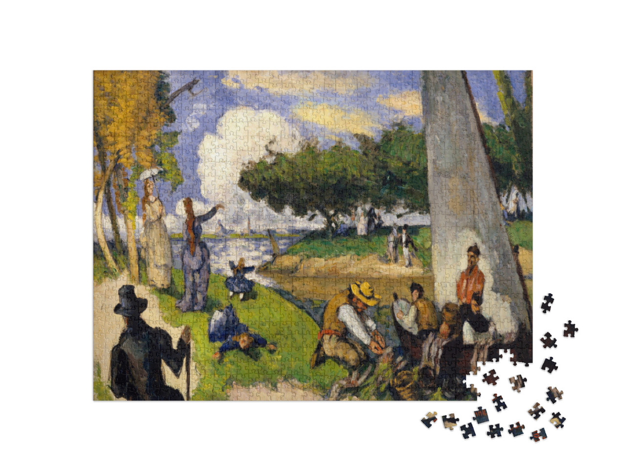 puzzle 1000 dílků „Paul Cézanne - Rybáři (fantastická scéna)“