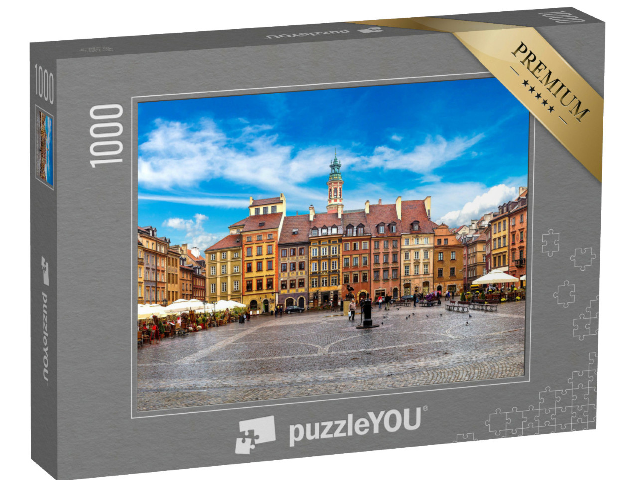 puzzle 1000 dílků „Staroměstské náměstí ve Varšavě v létě, Polsko“