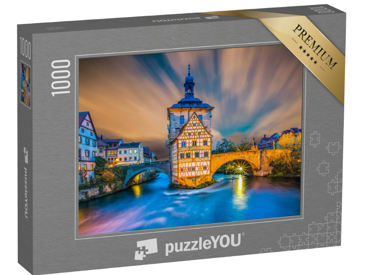 puzzle 1000 dílků „Idylické staré centrum města Bamberg, Německo“