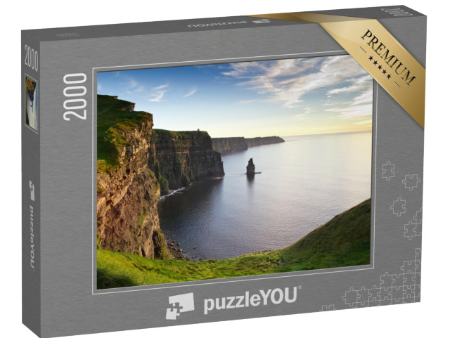 puzzle 2000 dílků „Moherské útesy při atmosférickém západu slunce, Irsko“