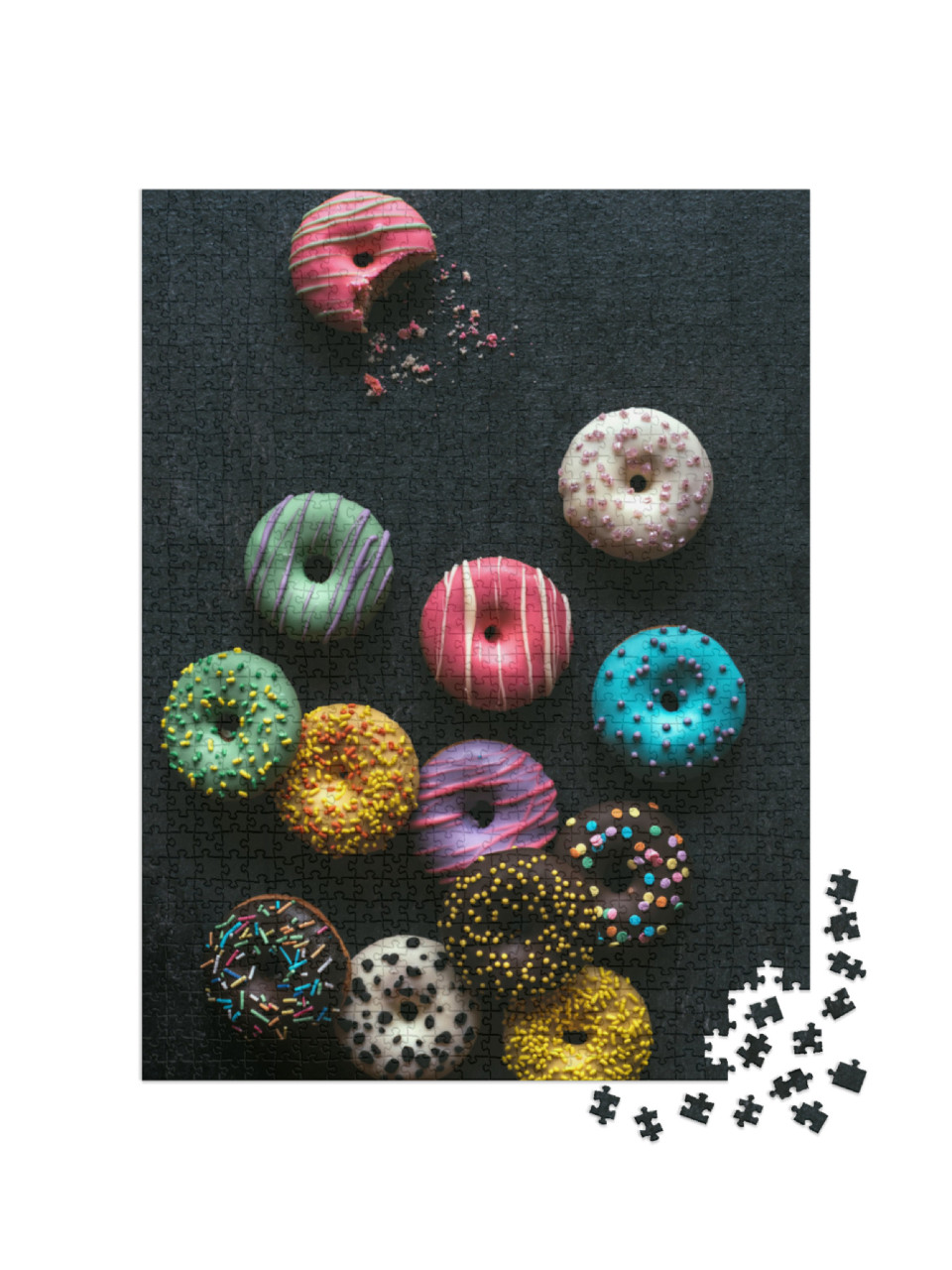 puzzle 1000 dílků „Lahodné domácí mini koblihy“