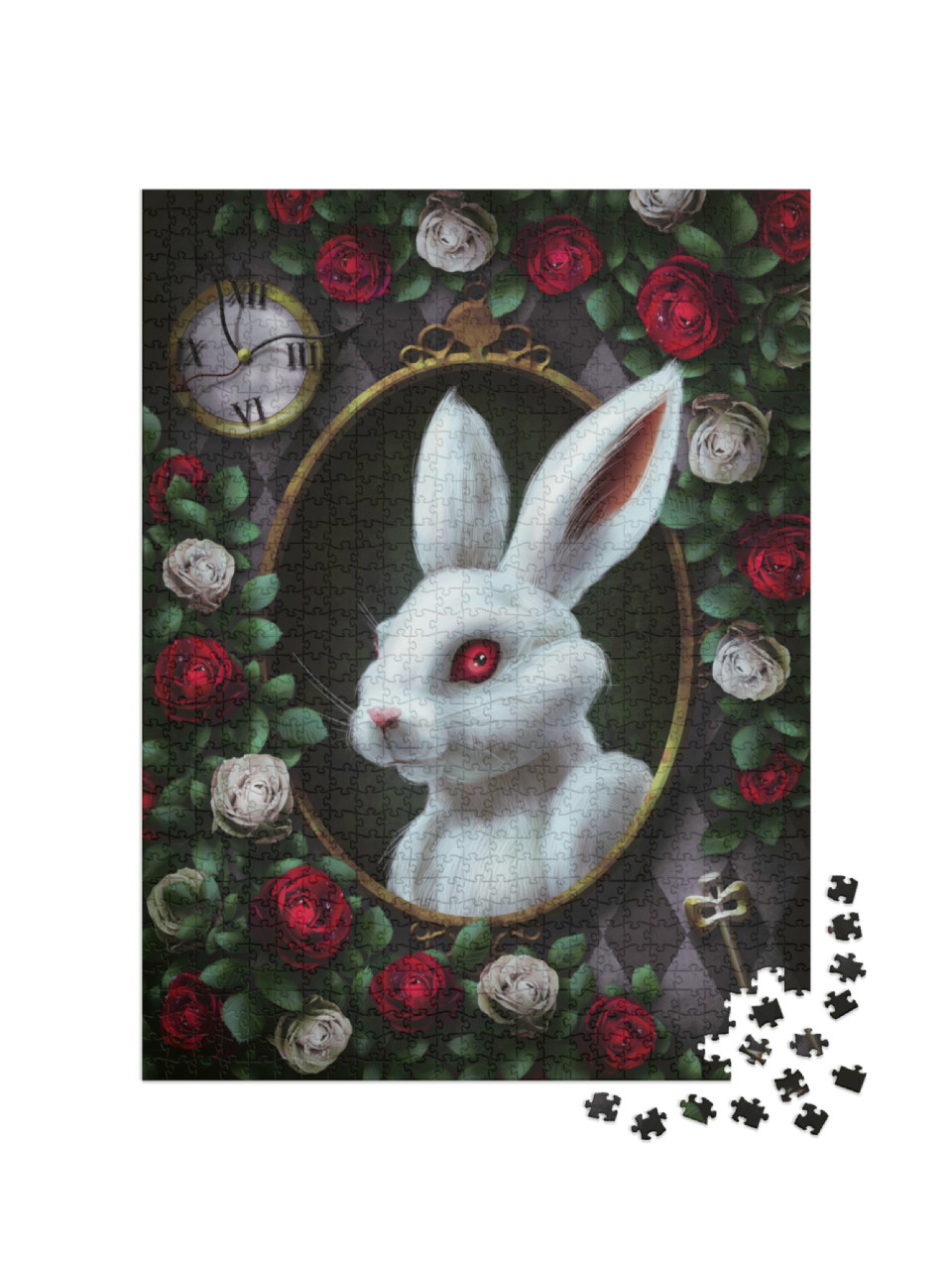puzzle 1000 dílků „Bílý králík z Alenky v říši divů“