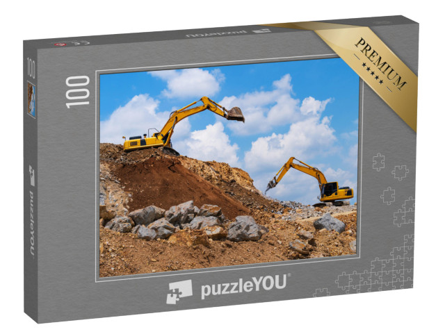 puzzle 100 dílků „Rypadla a drtiče kamene“