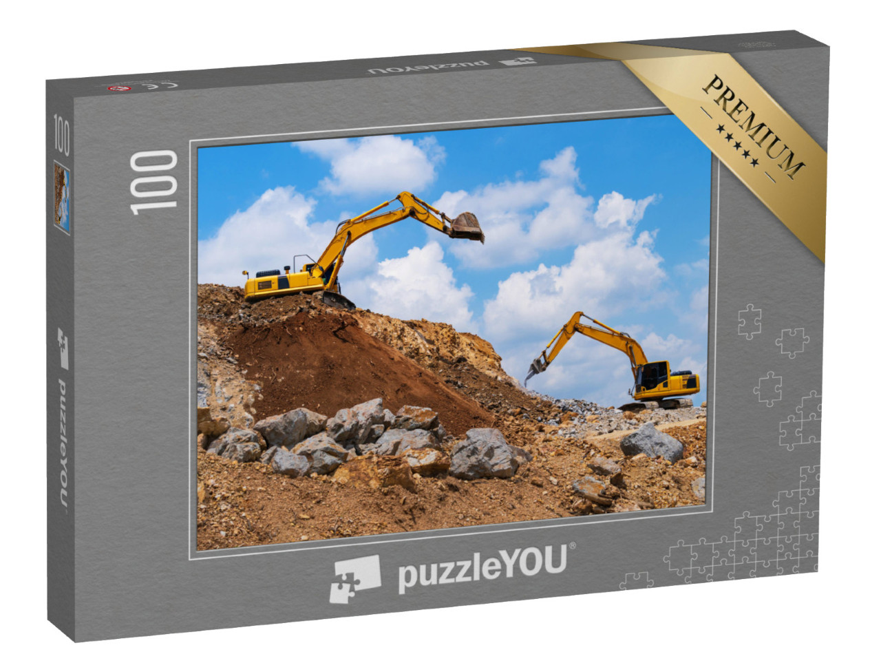 puzzle 100 dílků „Rypadla a drtiče kamene“
