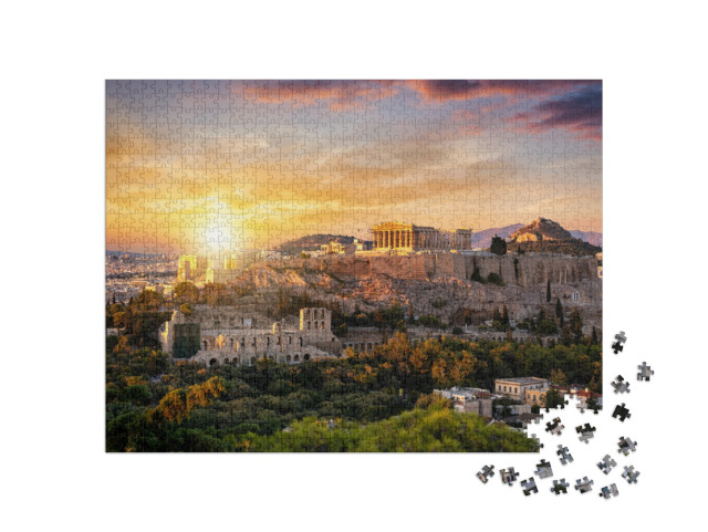 puzzle 1000 dílků „Chrám Parthenón na aténské Akropoli“