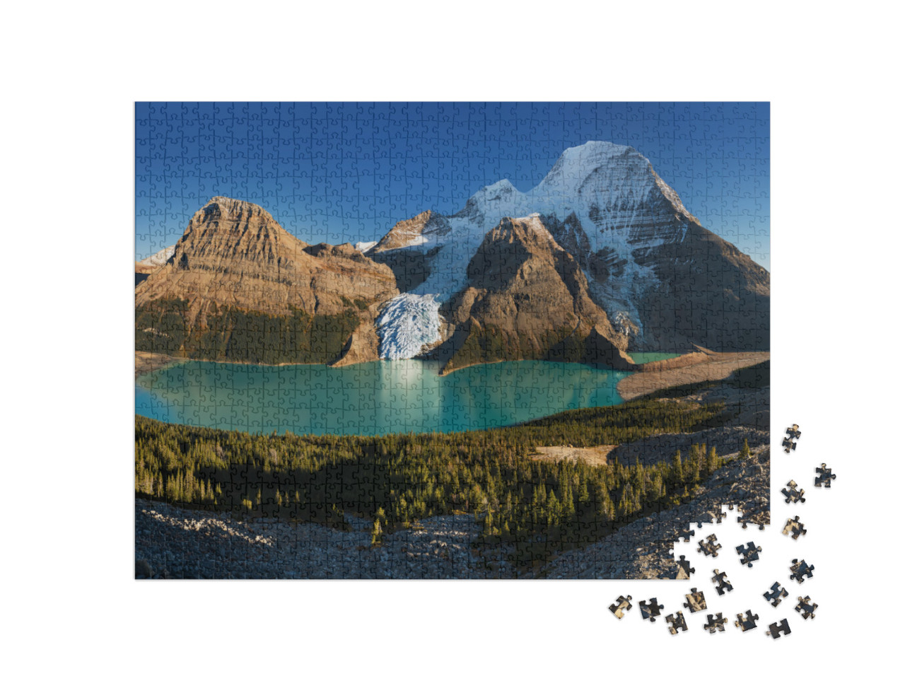puzzle 1000 dílků „Mount Robson v severoamerických Skalistých horách“