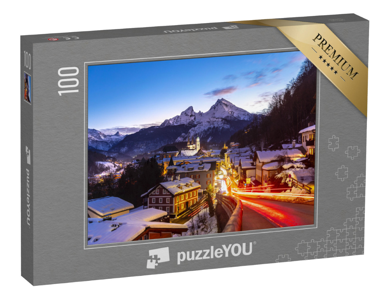 puzzle 100 dílků „Berchtesgaden, Watzmann v pozadí“