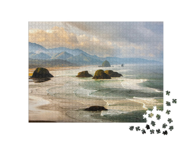 puzzle 1000 dílků „Pohled ze státního parku Ecola na jih, Oregon“