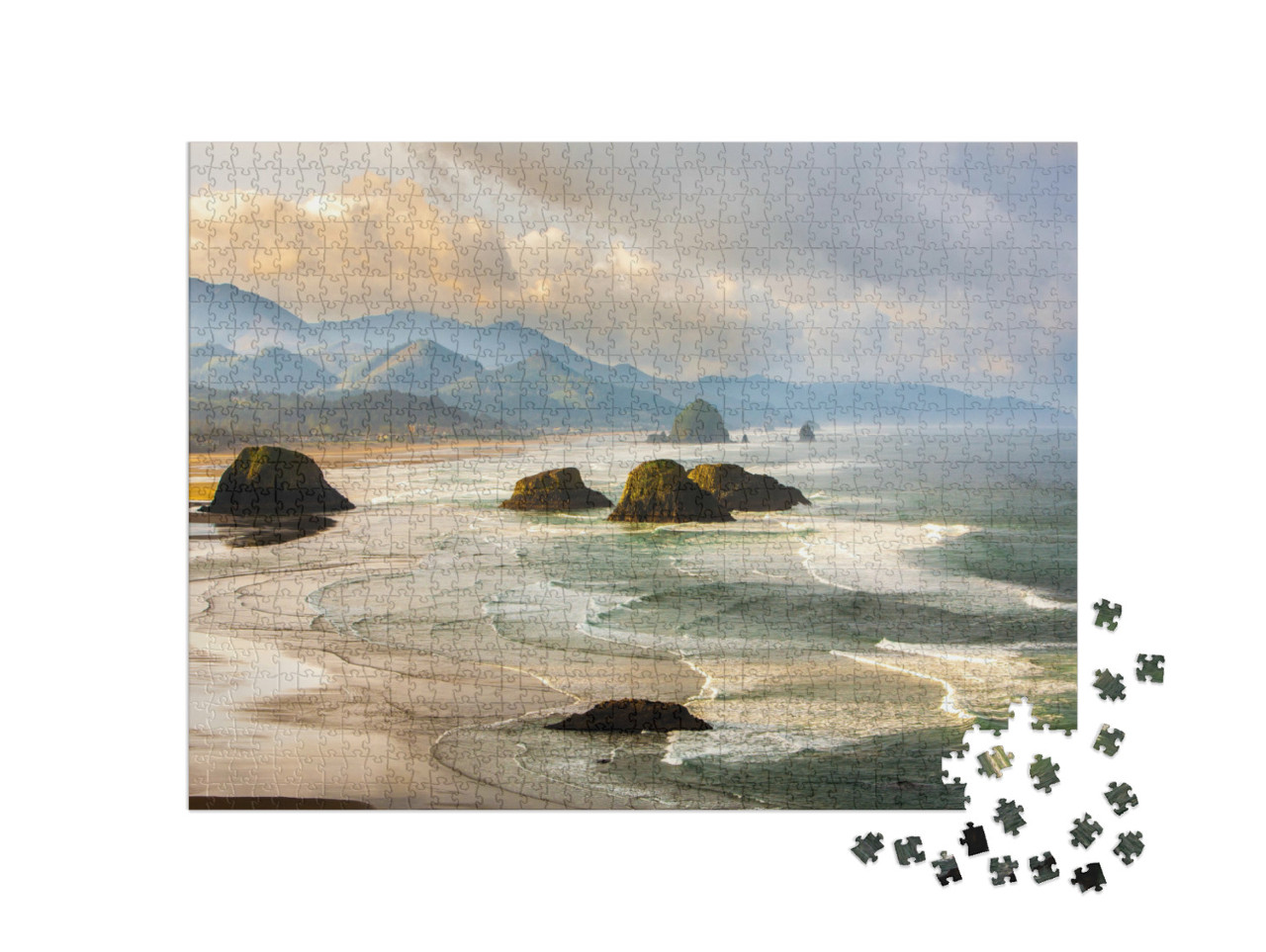 puzzle 1000 dílků „Pohled ze státního parku Ecola na jih, Oregon“