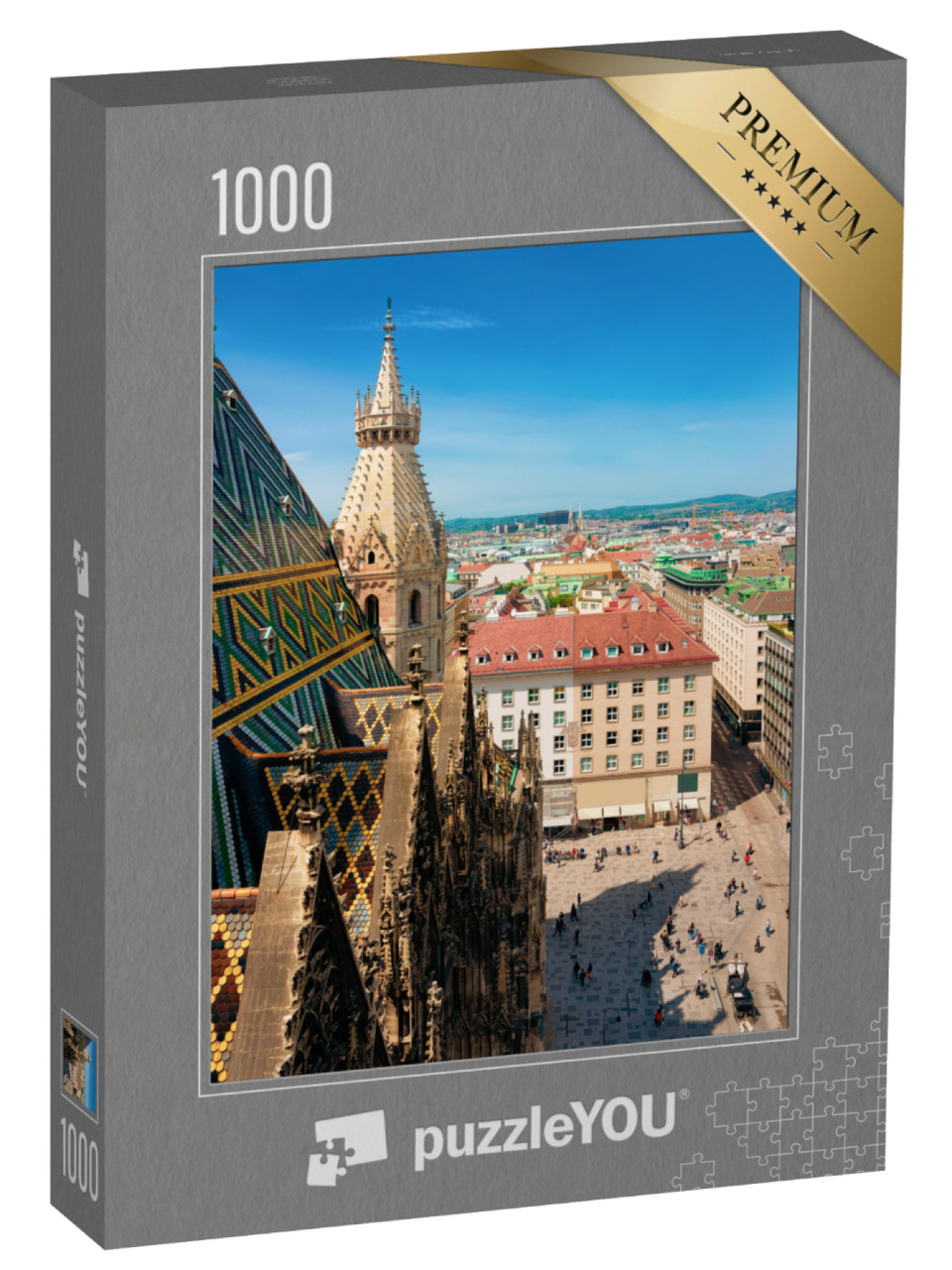 puzzle 1000 dílků „Katedrála svatého Štěpána ve starém městě Vídně“