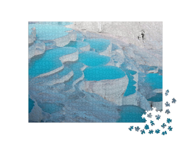 puzzle 1000 dílků „Vápencové terasy Pamukkale, Turecko“