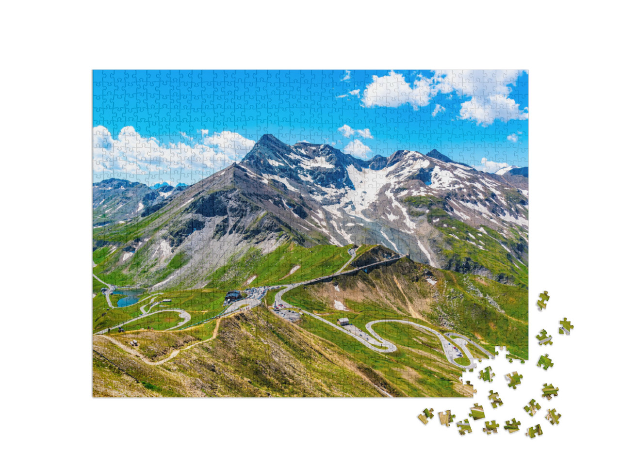 puzzle 1000 dílků „Grossglocknerská vysokohorská silnice v Hohe Tauern, Rakousko“