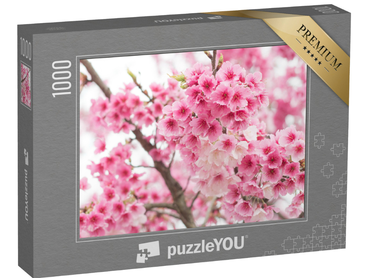 puzzle 1000 dílků „Krásné třešňové květy na hoře Yangming, Tchaj-wan“