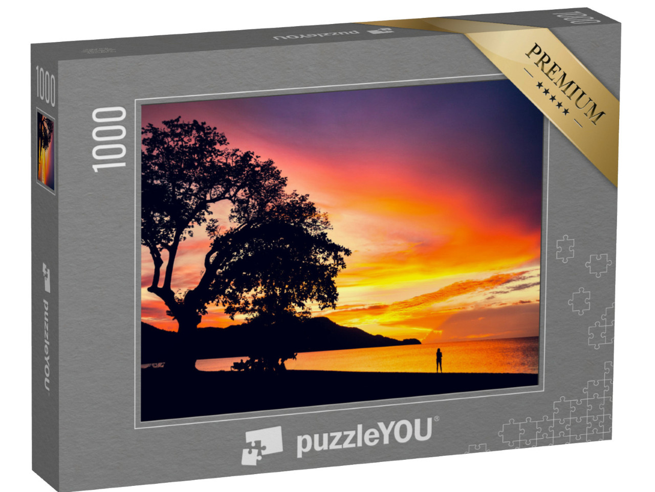 puzzle 1000 dílků „Západ slunce na pláži Coco, Guanacaste, Kostarika“