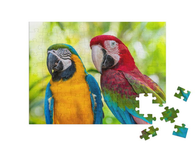 puzzle 100 dílků „Papoušek, Macaw“