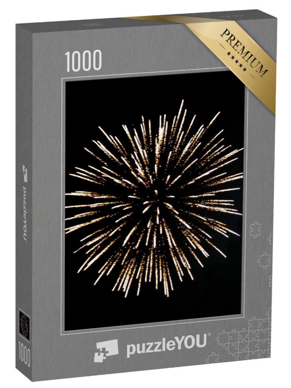 puzzle 1000 dílků „Pohled na ohňostroj, prázdninový ohňostroj...“