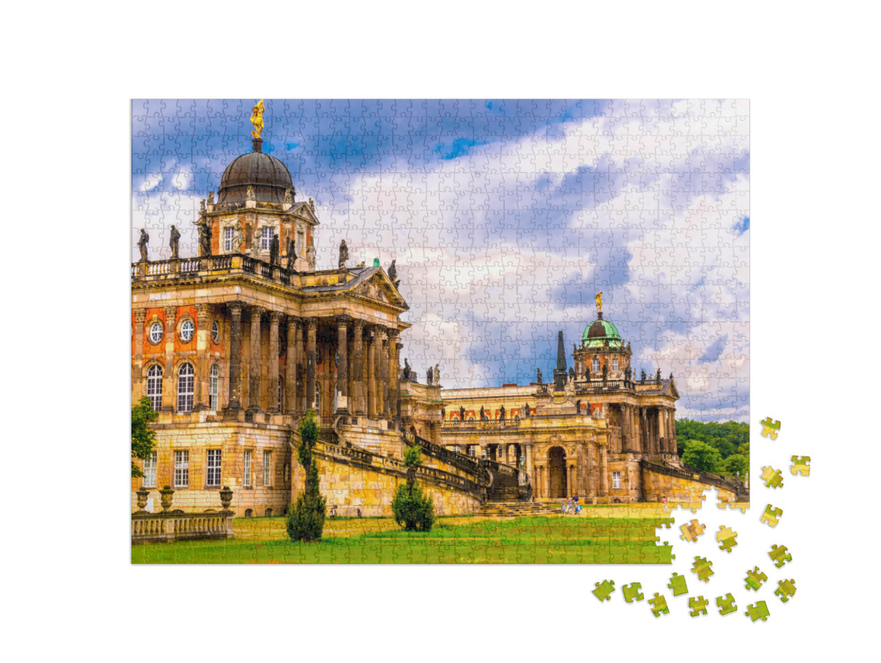 puzzle 1000 dílků „Nový palác, Sanssouci, Postupim, Braniborsko“