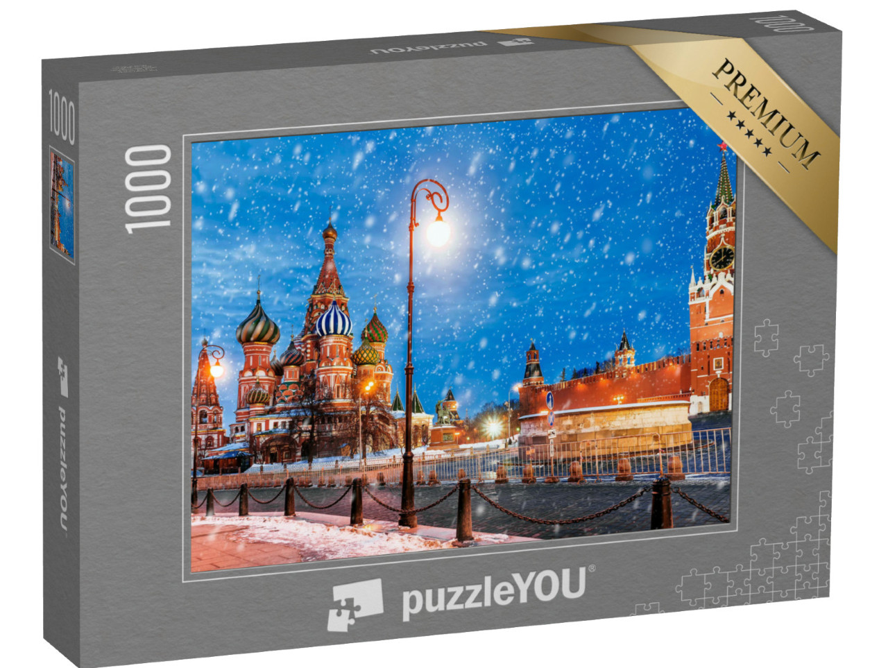 puzzle 1000 dílků „Rudé náměstí o Vánocích, Moskva“