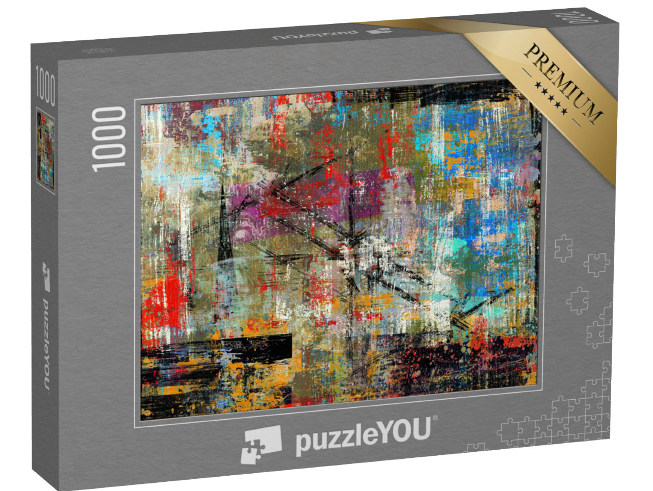 puzzle 1000 dílků „Ručně malované abstraktní pozadí“