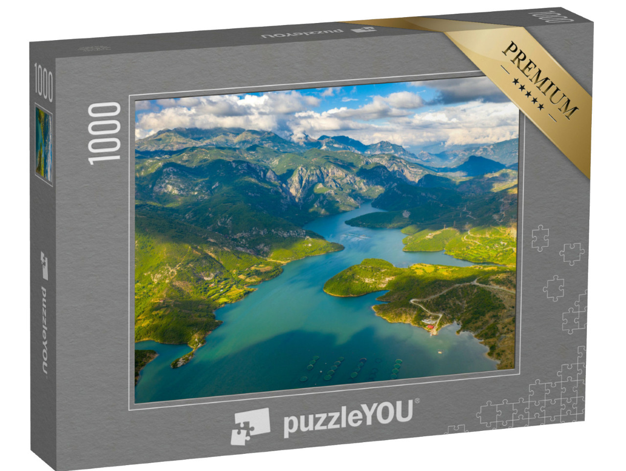 puzzle 1000 dílků „Úchvatná albánská jezera, Albánie“