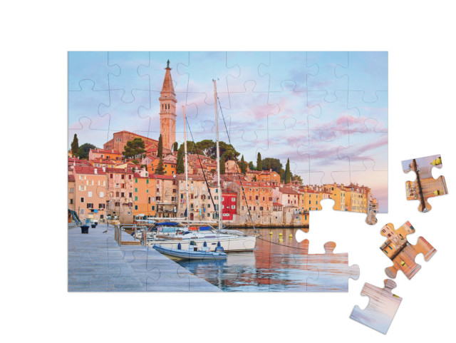 puzzle 48 dílků „Středověké město Rovinj na Jadranu, Chorvatsko“