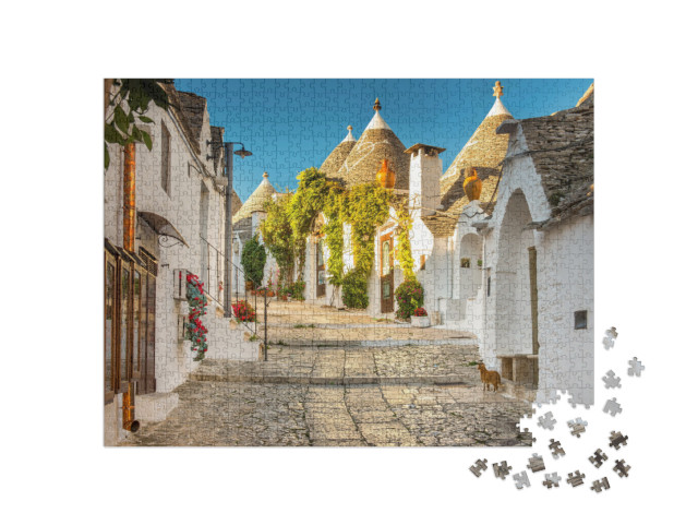 puzzle 1000 dílků „Trulli v Alberobellu, Apulie, Itálie“