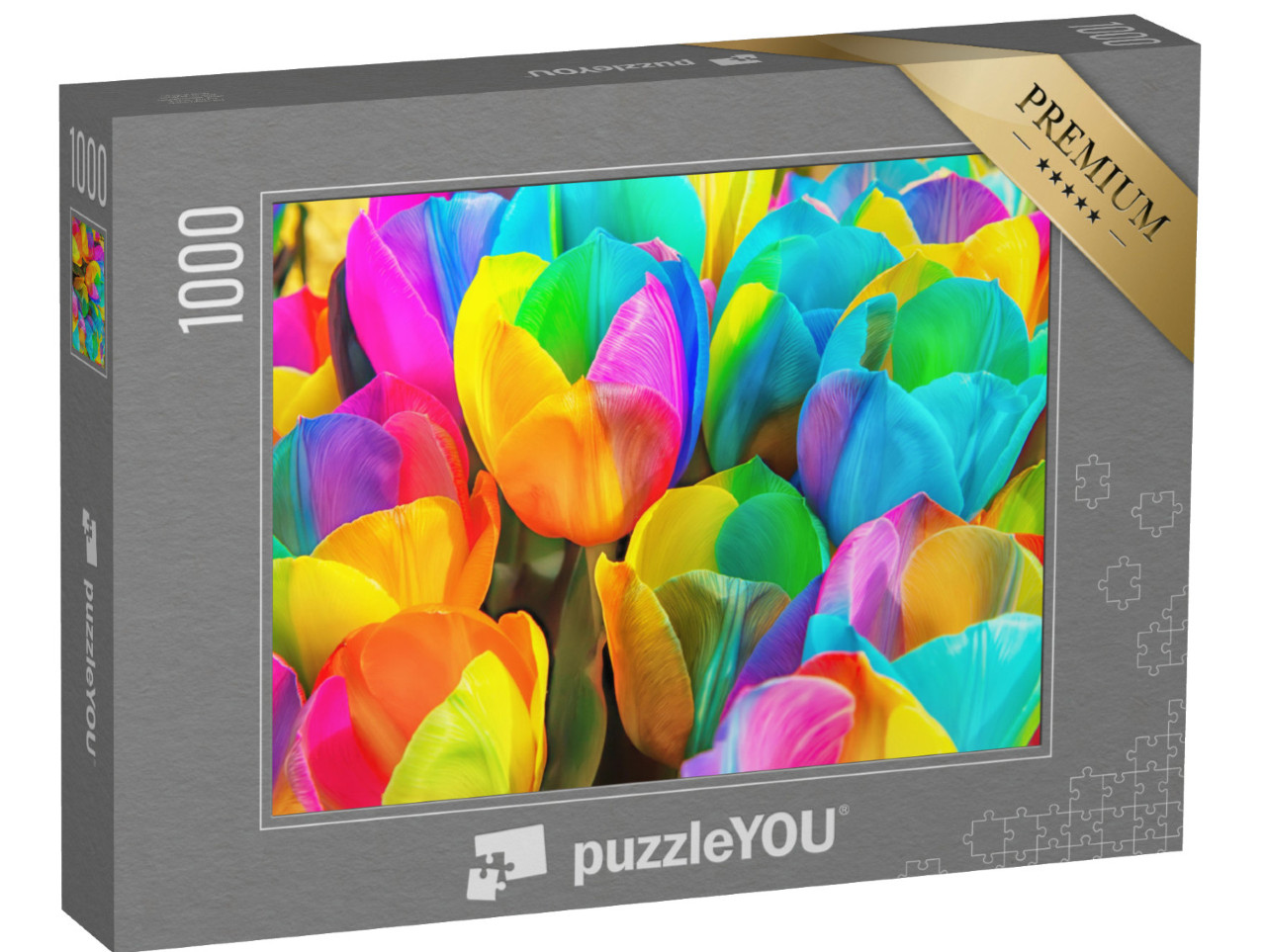 puzzle 1000 dílků „Duhové tulipány“