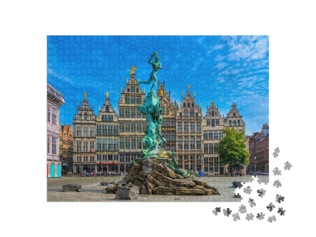 puzzle 1000 dílků „Náměstí Grote Markt v Antverpách , Belgie“