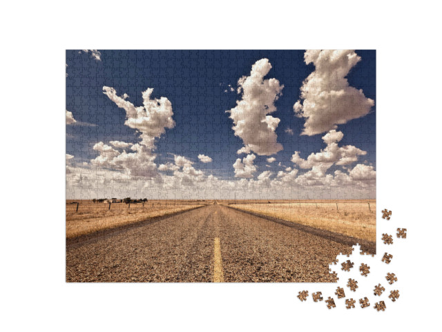 puzzle 1000 dílků „Nekonečná americká dálnice v létě“