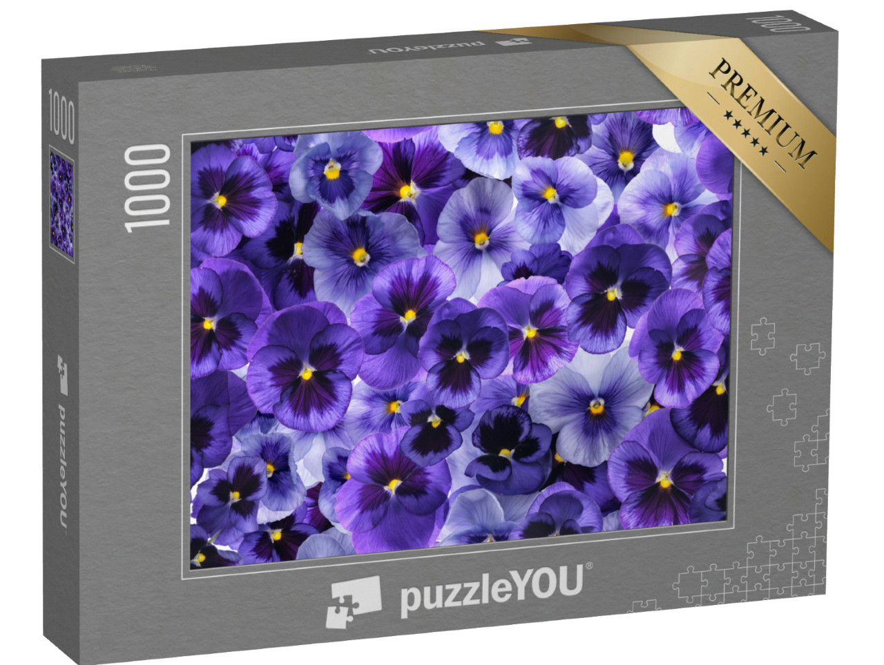 puzzle 1000 dílků „Čerstvé fialové květy“