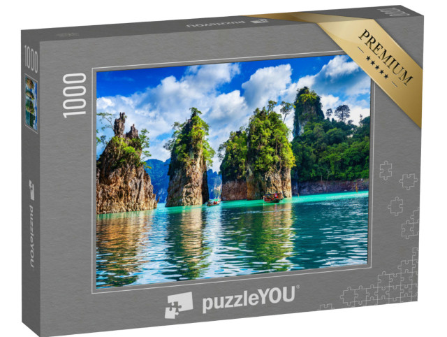puzzle 1000 dílků „Hory ve vodě, Národní park Khao Sok, Thajsko“