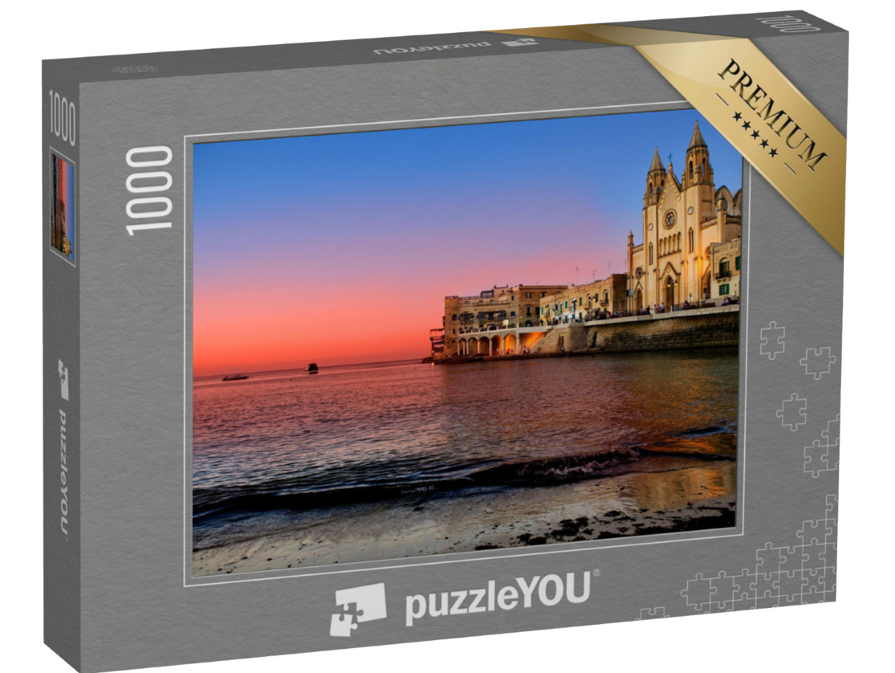 puzzle 1000 dílků „Zátoka svatého Juliána na Maltě“