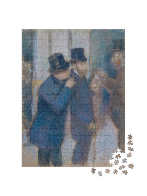 puzzle 1000 dílků „Edgar Degas - Portréty na burze“