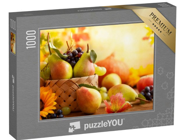 puzzle 1000 dílků „Zátiší se sezónním ovocem a zeleninou“