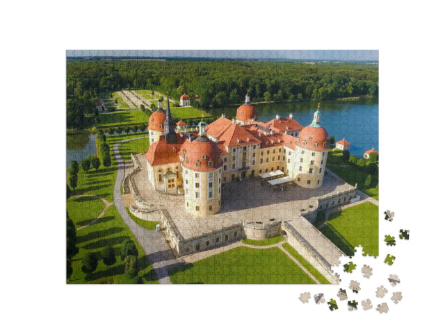 puzzle 1000 dílků „Zámek Moritzburg a zámecký park“
