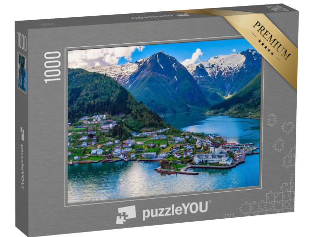 puzzle 1000 dílků „Balestrand, město v regionu Sogn og Fjordane, Norsko“