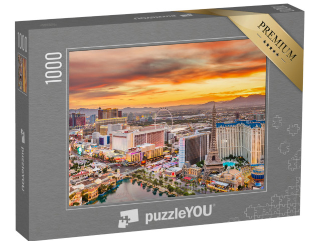 puzzle 1000 dílků „Las Vegas, Nevada: Soumrak nad Stripem“