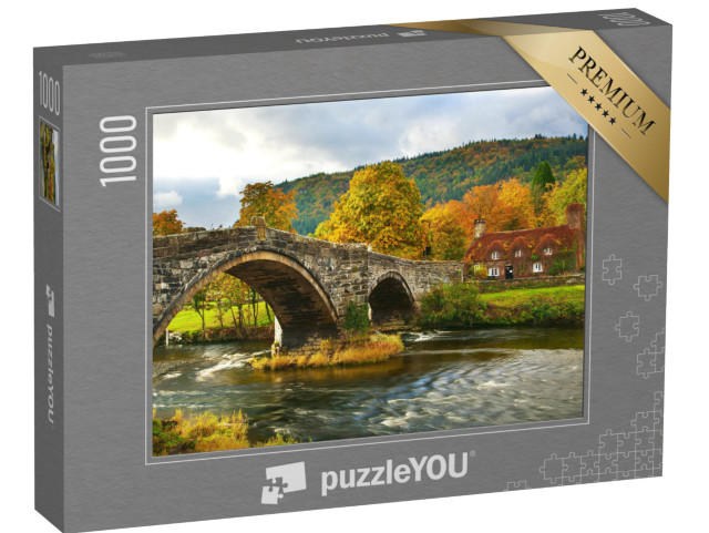 puzzle 1000 dílků „llanwrst Bridge, Snowdonia, Severní Wales, Velká Británie“