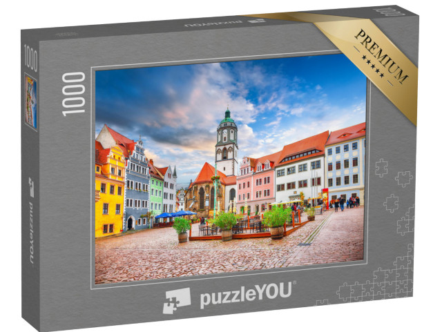 puzzle 1000 dílků „Pohled na panorama města Míšeň na Labi, Sasko, Německo“