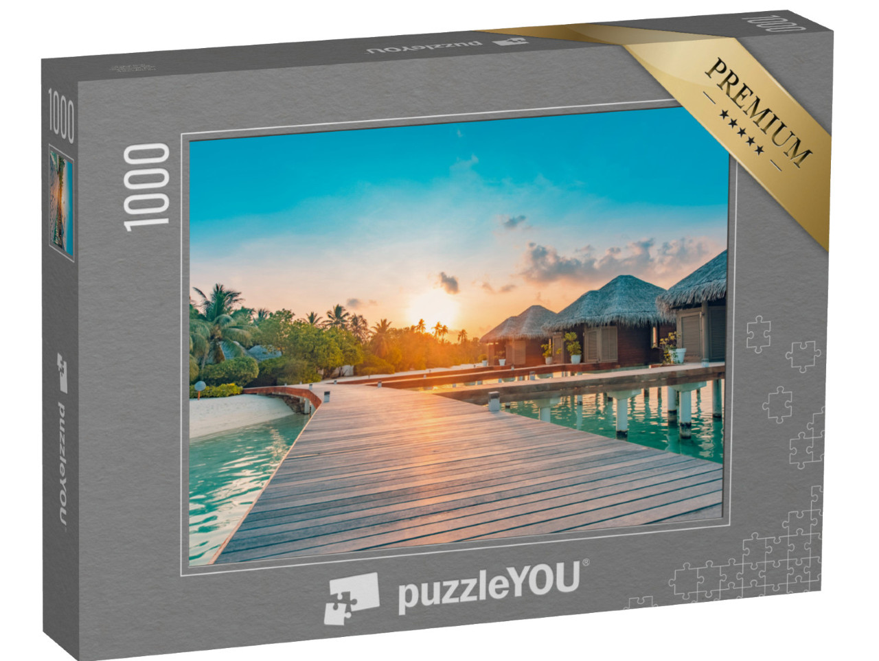 puzzle 1000 dílků „Západ slunce na Maledivách“